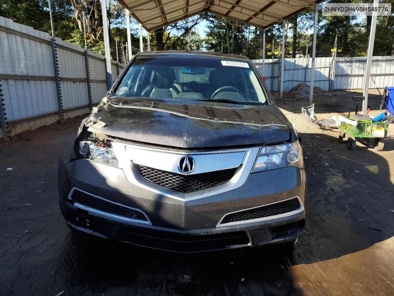 2011 Acura Mdx Technology VIN: 2HNYD2H69BH548776 Lot: 76333164