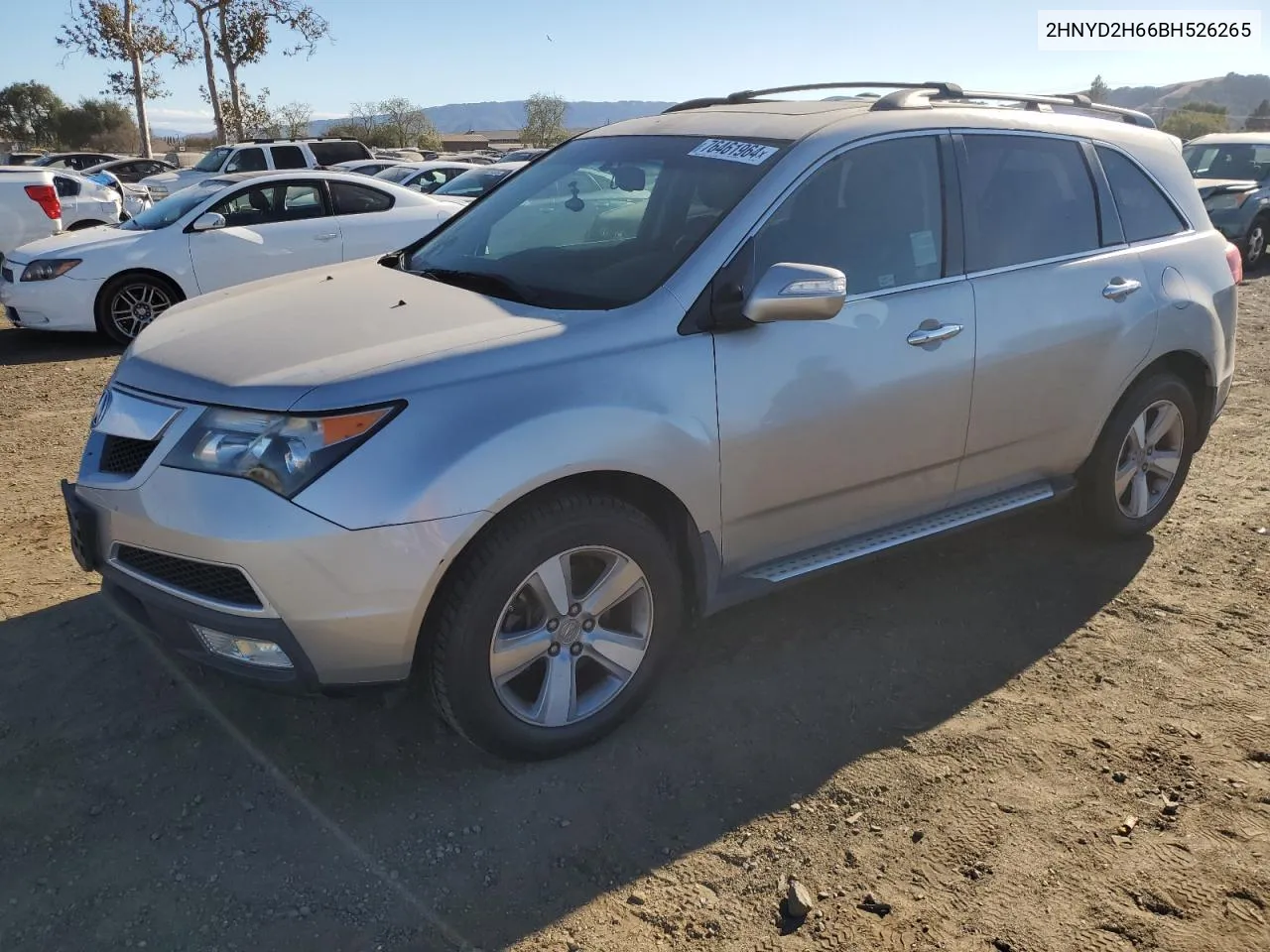 2011 Acura Mdx Technology VIN: 2HNYD2H66BH526265 Lot: 76461964