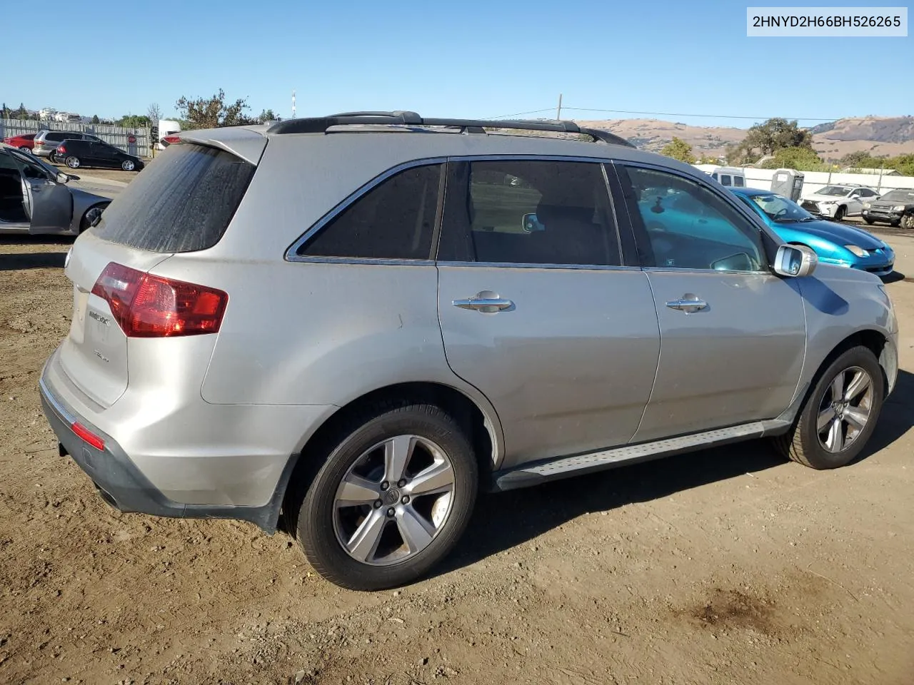 2011 Acura Mdx Technology VIN: 2HNYD2H66BH526265 Lot: 76461964