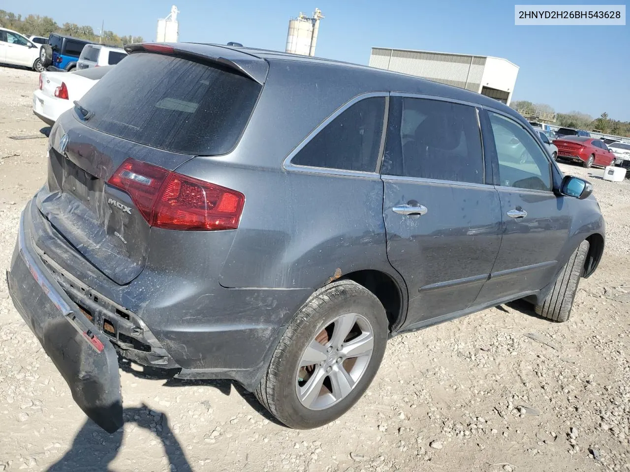 2011 Acura Mdx VIN: 2HNYD2H26BH543628 Lot: 76706884