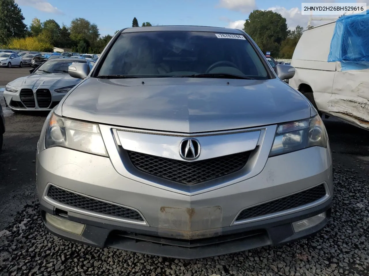 2011 Acura Mdx VIN: 2HNYD2H26BH529616 Lot: 76783784