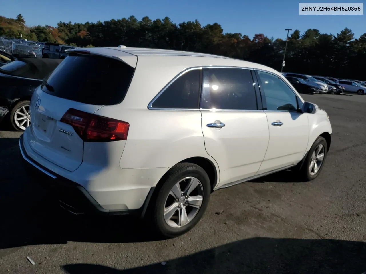 2011 Acura Mdx Technology VIN: 2HNYD2H64BH520366 Lot: 77001514