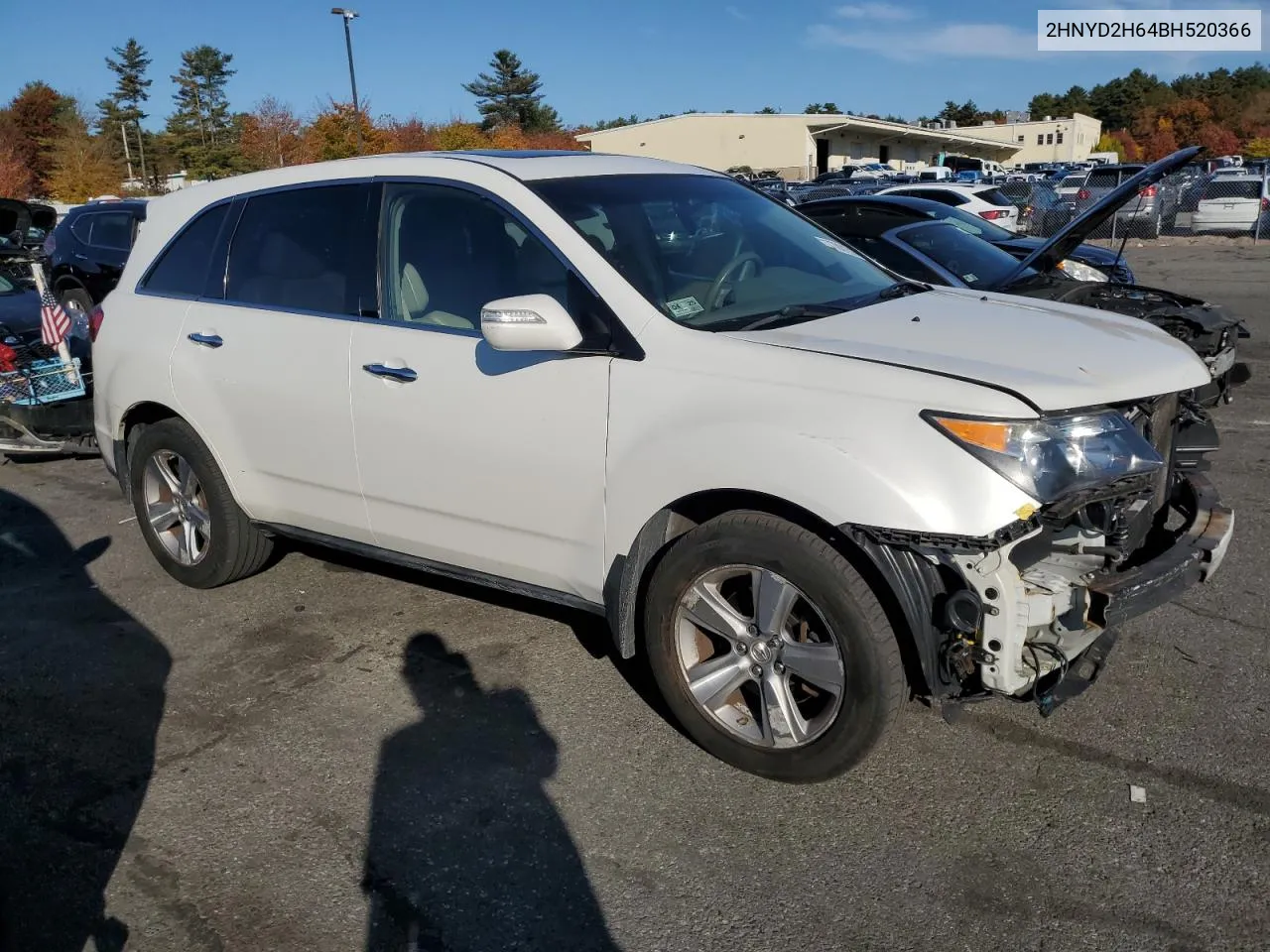 2011 Acura Mdx Technology VIN: 2HNYD2H64BH520366 Lot: 77001514