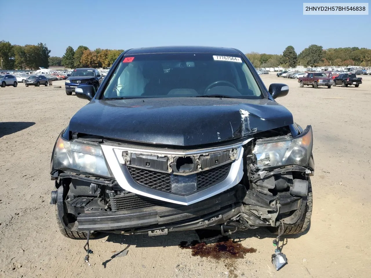 2011 Acura Mdx Advance VIN: 2HNYD2H57BH546838 Lot: 77767564