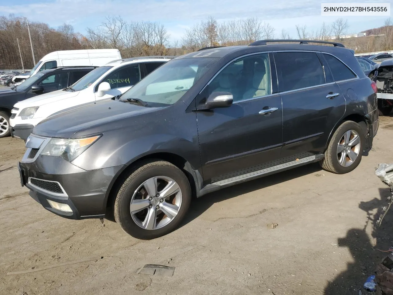 2011 Acura Mdx VIN: 2HNYD2H27BH543556 Lot: 78249964