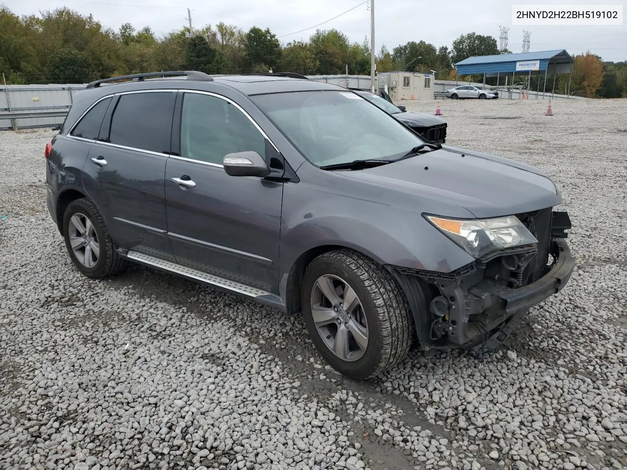 2011 Acura Mdx VIN: 2HNYD2H22BH519102 Lot: 78747414