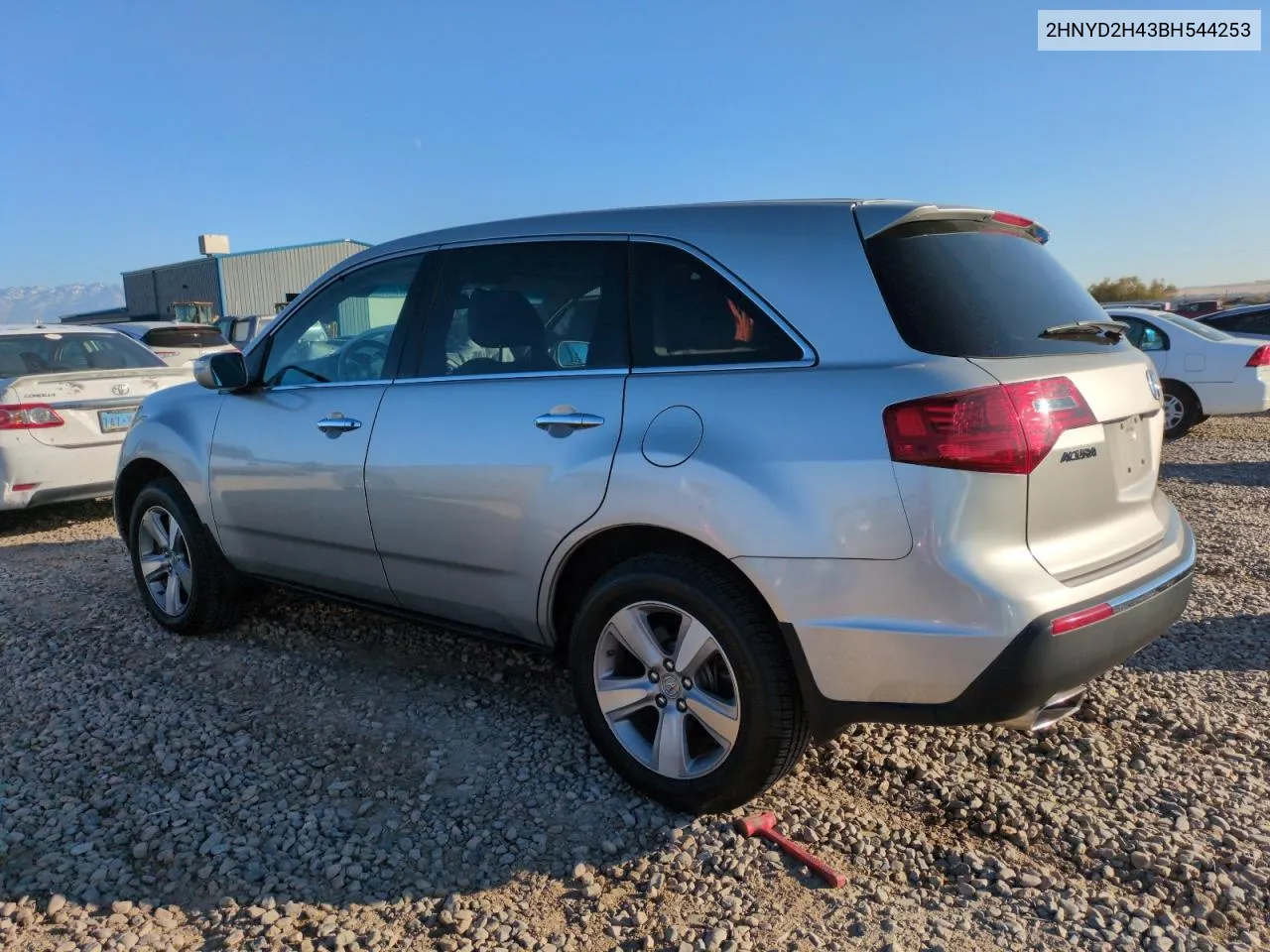 2011 Acura Mdx Technology VIN: 2HNYD2H43BH544253 Lot: 80255844