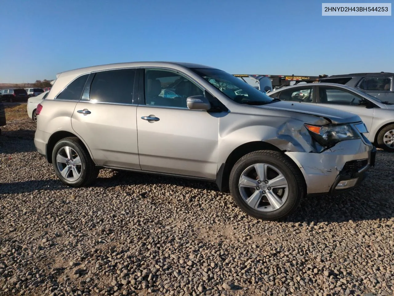 2011 Acura Mdx Technology VIN: 2HNYD2H43BH544253 Lot: 80255844