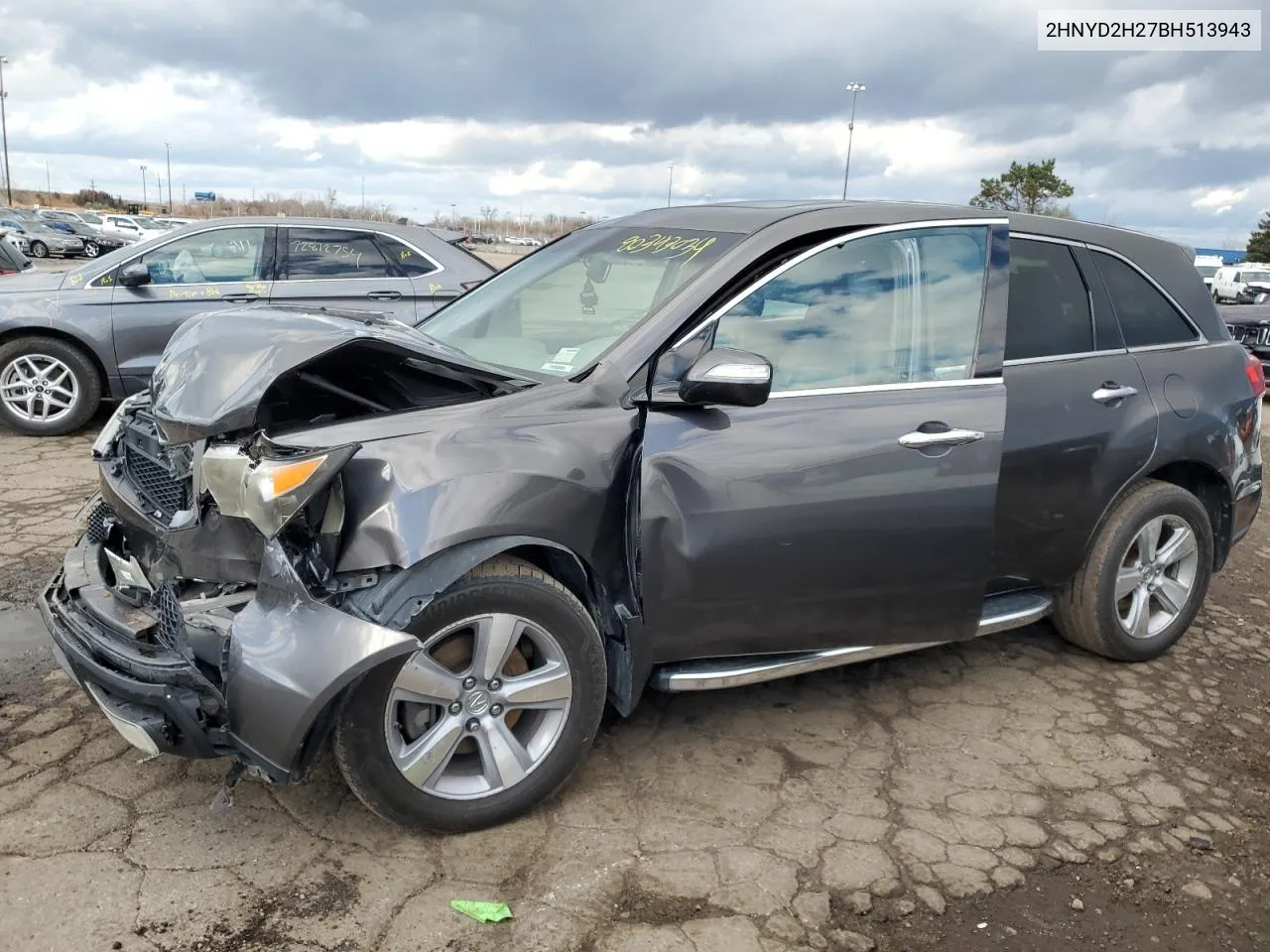 2011 Acura Mdx VIN: 2HNYD2H27BH513943 Lot: 80343034