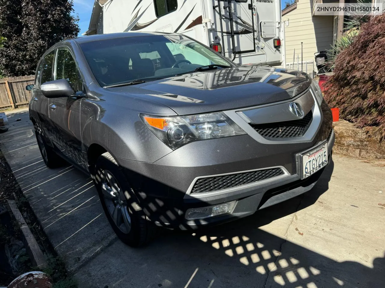 2011 Acura Mdx Technology VIN: 2HNYD2H61BH550134 Lot: 81202764