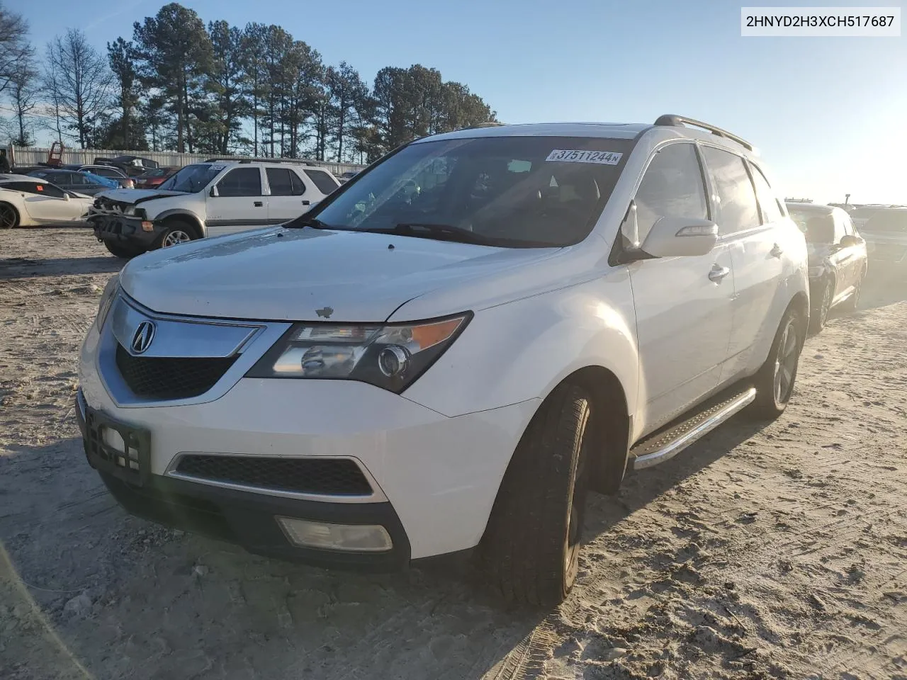 2012 Acura Mdx Technology VIN: 2HNYD2H3XCH517687 Lot: 37511244