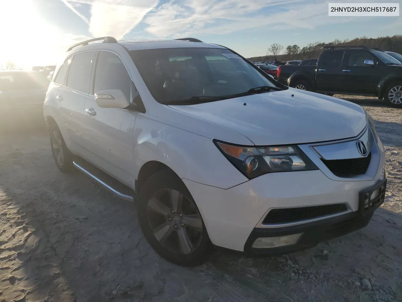 2012 Acura Mdx Technology VIN: 2HNYD2H3XCH517687 Lot: 37511244