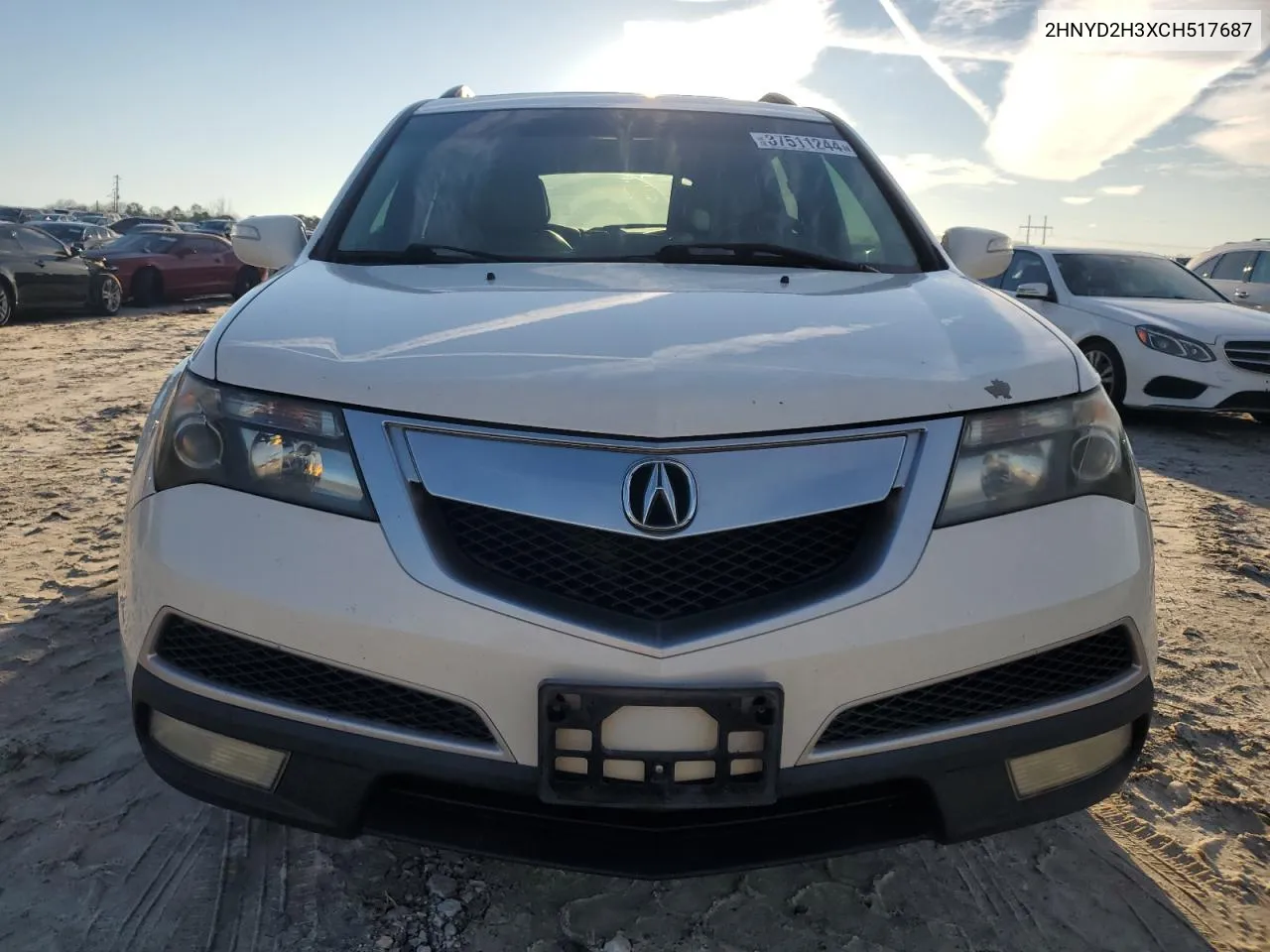 2012 Acura Mdx Technology VIN: 2HNYD2H3XCH517687 Lot: 37511244