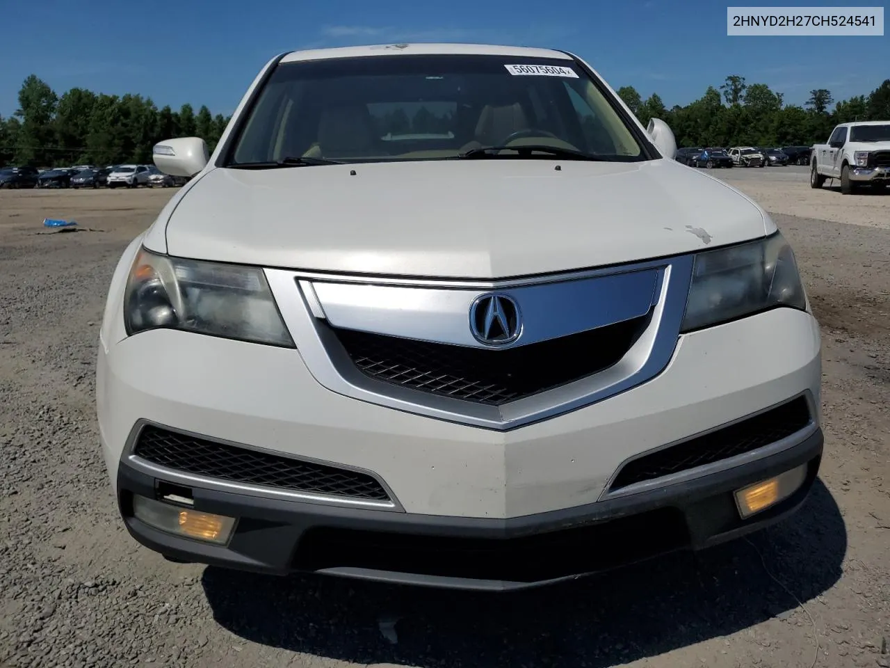 2012 Acura Mdx VIN: 2HNYD2H27CH524541 Lot: 56075604