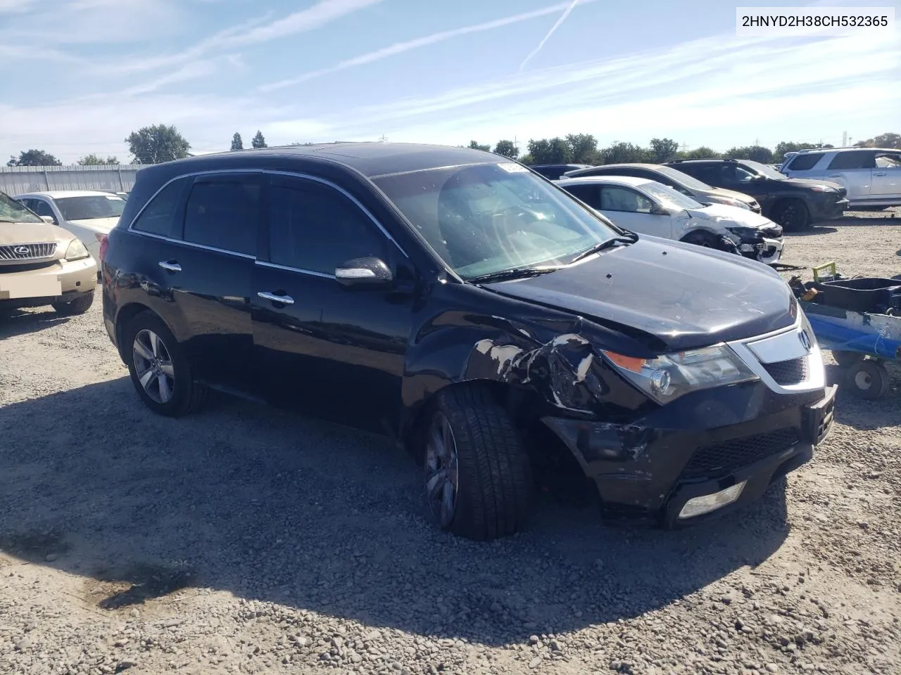 2012 Acura Mdx Technology VIN: 2HNYD2H38CH532365 Lot: 57057264