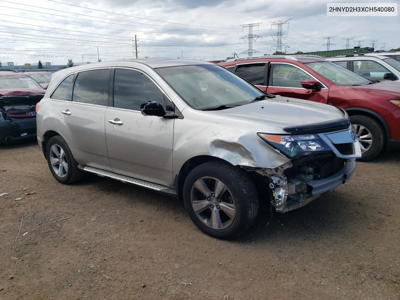 2012 Acura Mdx Technology VIN: 2HNYD2H3XCH540080 Lot: 60205444