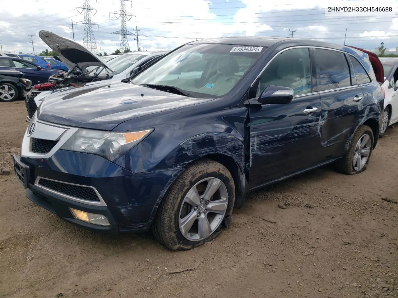 2012 Acura Mdx Technology VIN: 2HNYD2H33CH546688 Lot: 61634324