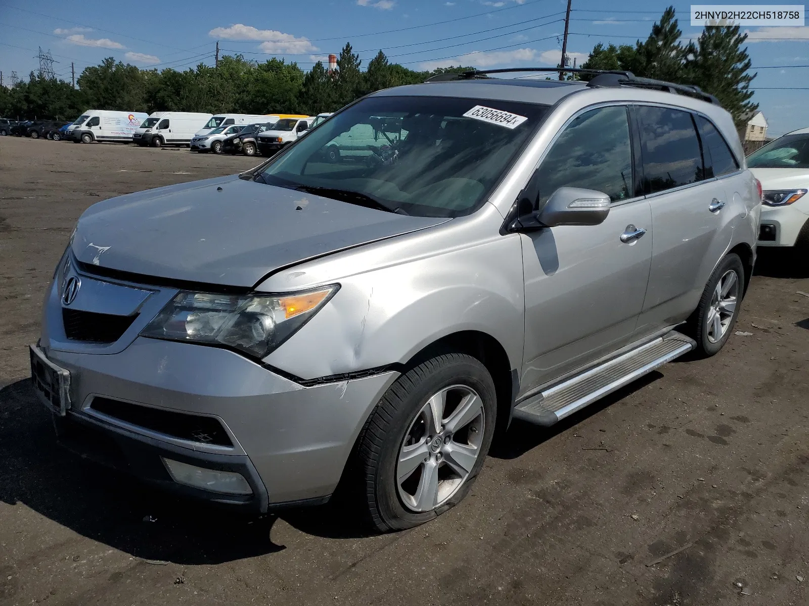 2012 Acura Mdx VIN: 2HNYD2H22CH518758 Lot: 63056694