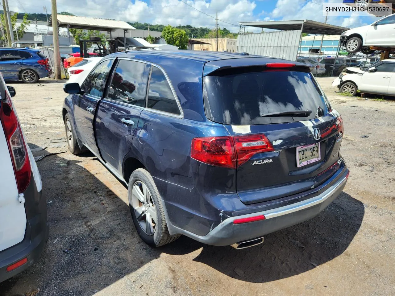 2012 Acura Mdx Technology VIN: 2HNYD2H31CH530697 Lot: 66181964