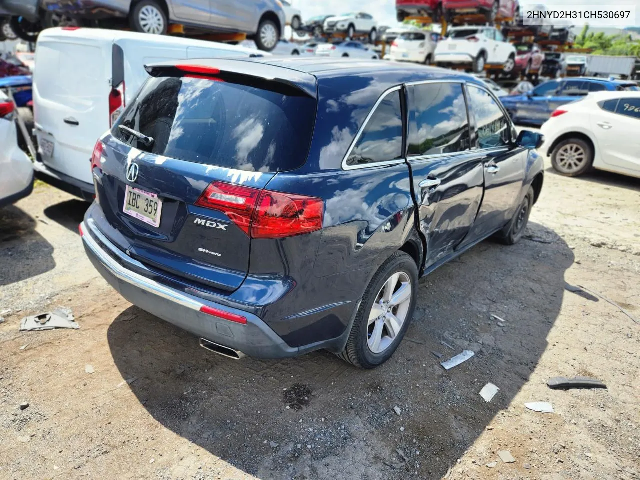 2012 Acura Mdx Technology VIN: 2HNYD2H31CH530697 Lot: 66181964