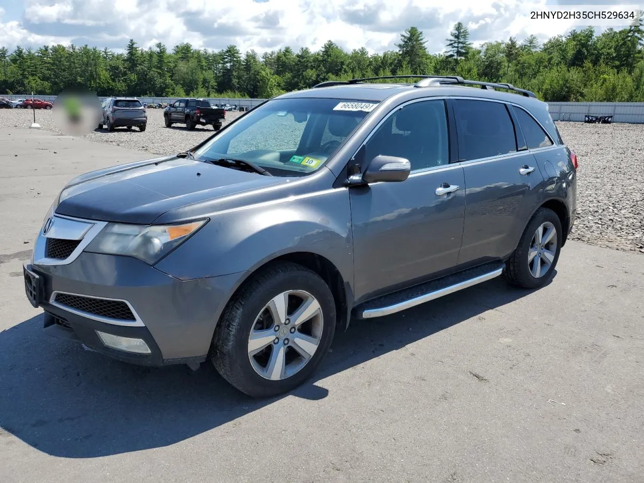 2012 Acura Mdx Technology VIN: 2HNYD2H35CH529634 Lot: 66580494