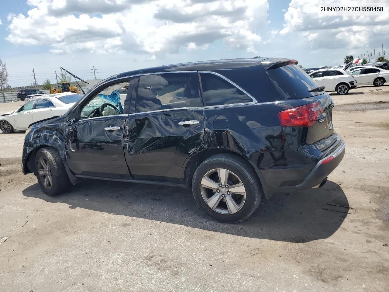 2012 Acura Mdx VIN: 2HNYD2H27CH550458 Lot: 67131174