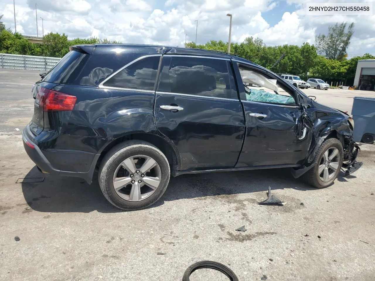 2012 Acura Mdx VIN: 2HNYD2H27CH550458 Lot: 67131174