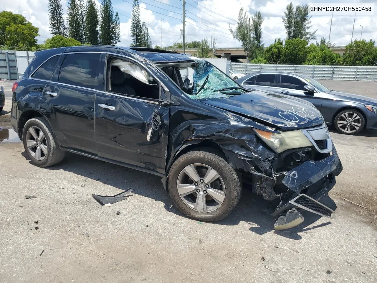 2012 Acura Mdx VIN: 2HNYD2H27CH550458 Lot: 67131174