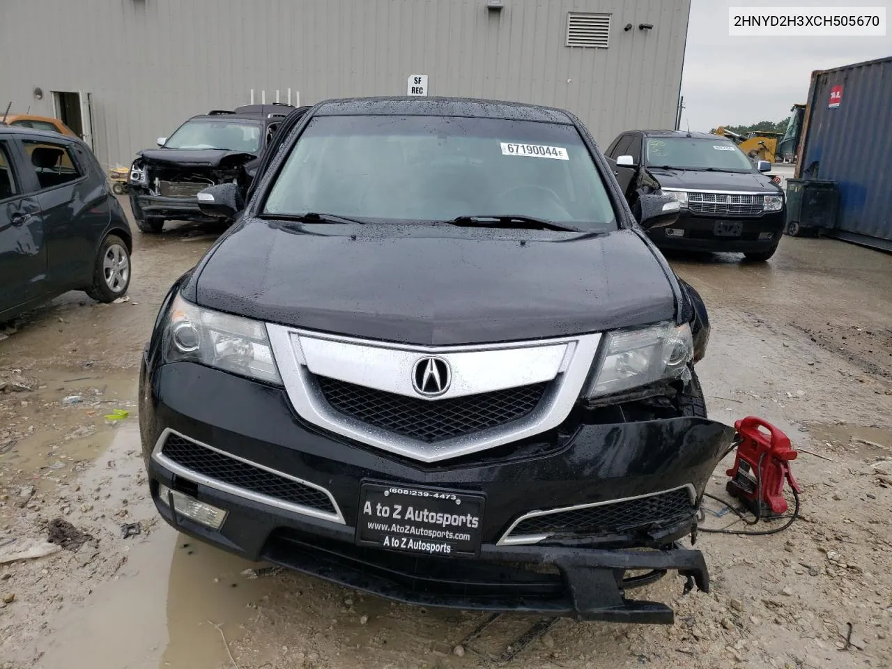 2012 Acura Mdx Technology VIN: 2HNYD2H3XCH505670 Lot: 67190044