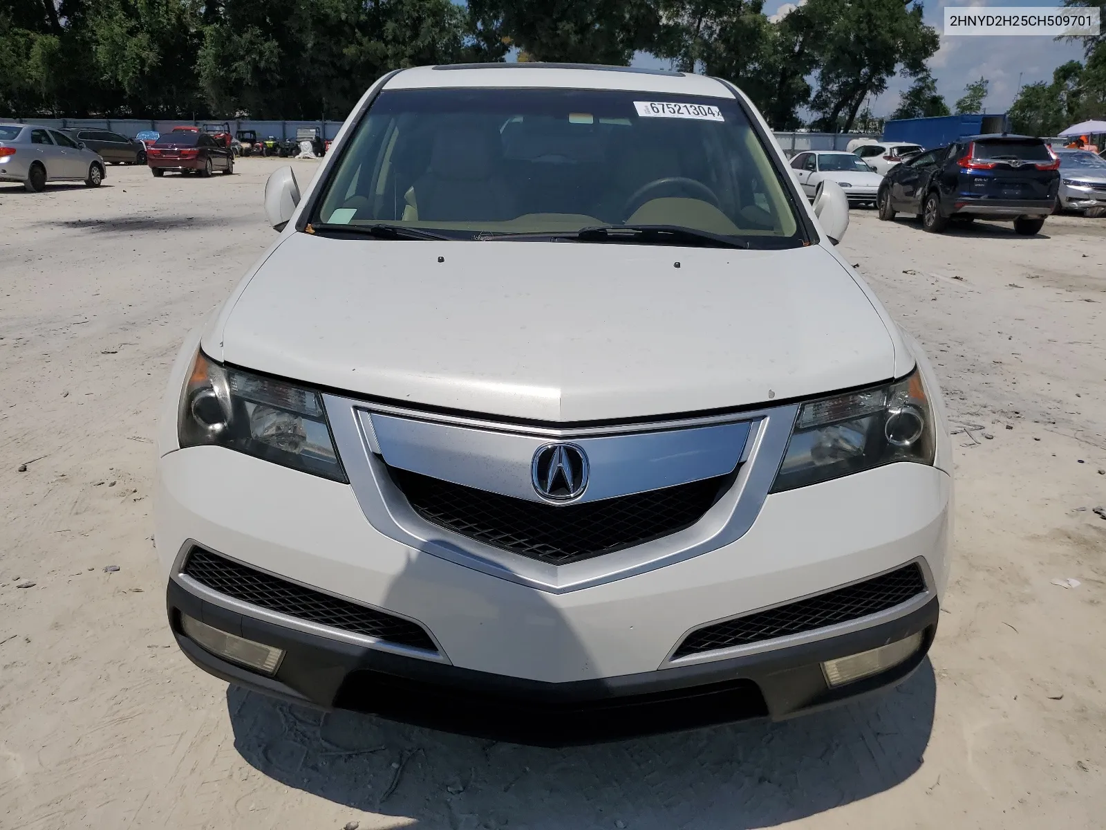 2012 Acura Mdx VIN: 2HNYD2H25CH509701 Lot: 67521304