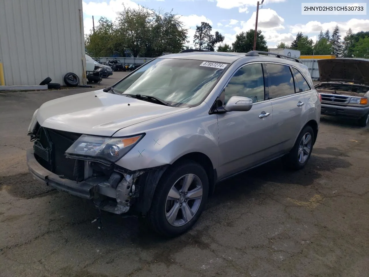 2012 Acura Mdx Technology VIN: 2HNYD2H31CH530733 Lot: 67857274