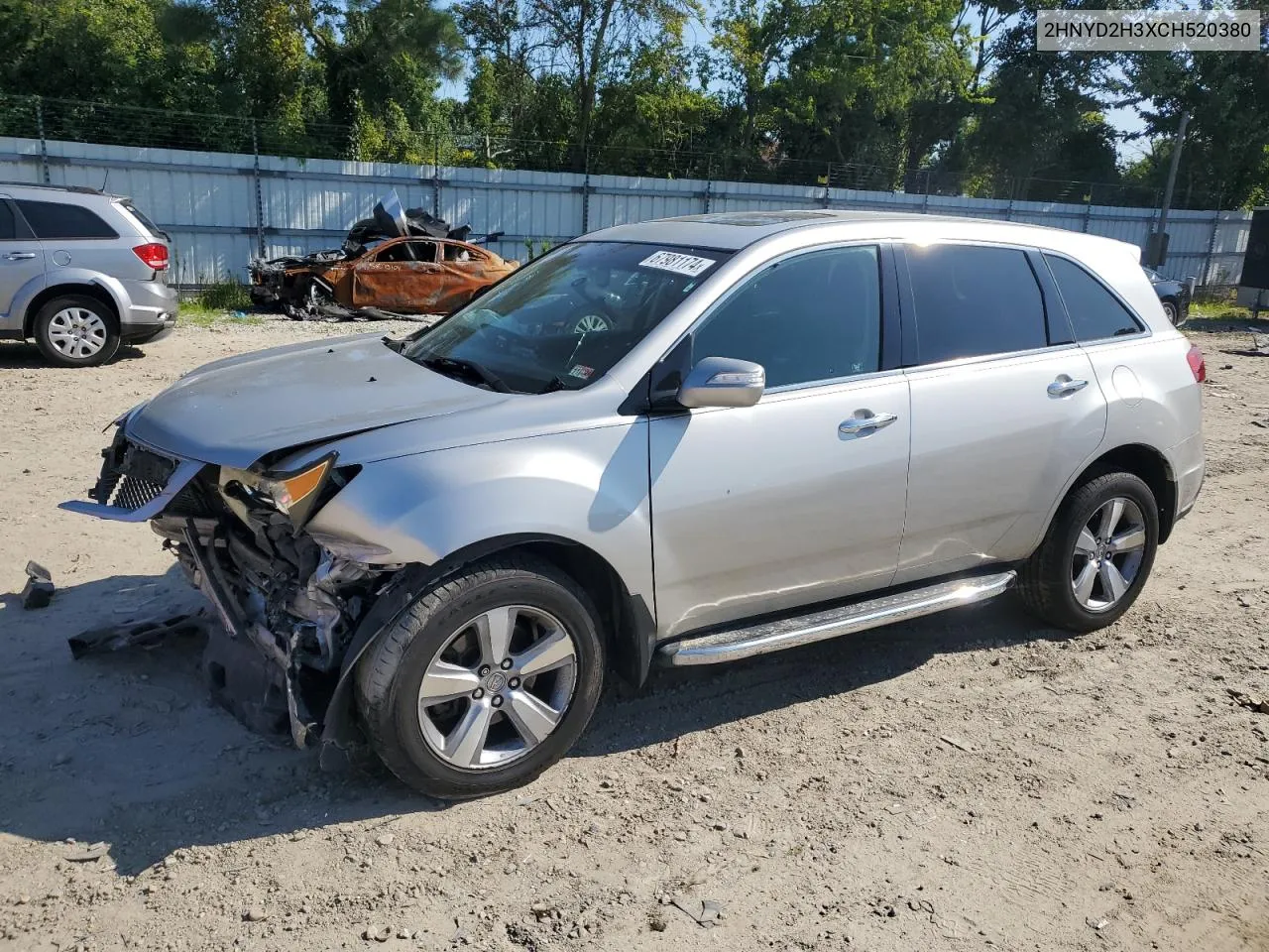 2012 Acura Mdx Technology VIN: 2HNYD2H3XCH520380 Lot: 67981174