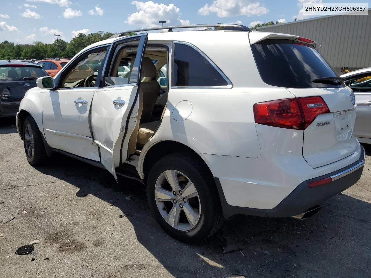 2012 Acura Mdx VIN: 2HNYD2H2XCH506387 Lot: 68463154