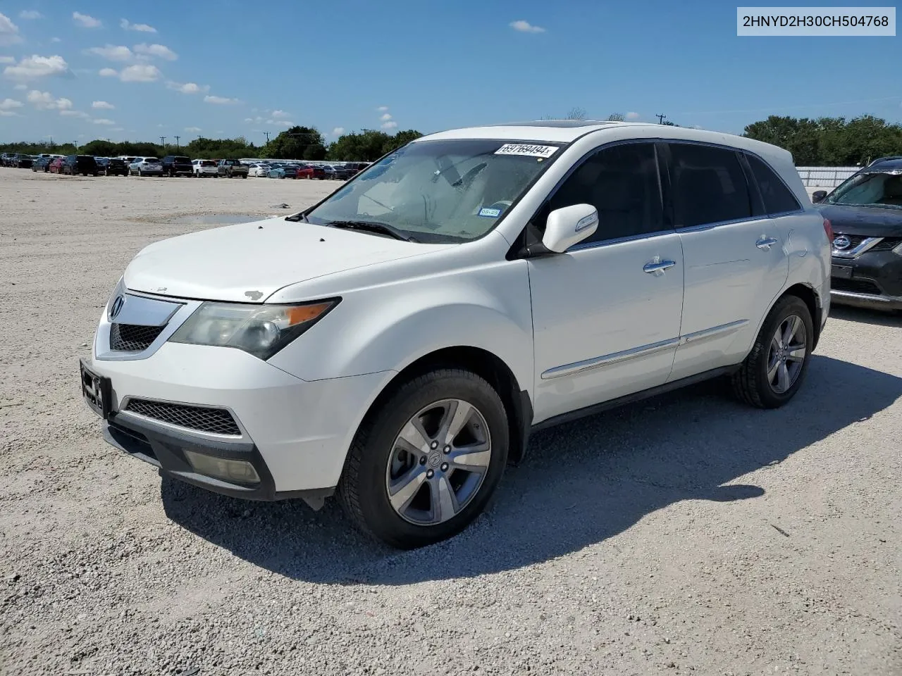 2012 Acura Mdx Technology VIN: 2HNYD2H30CH504768 Lot: 69769494