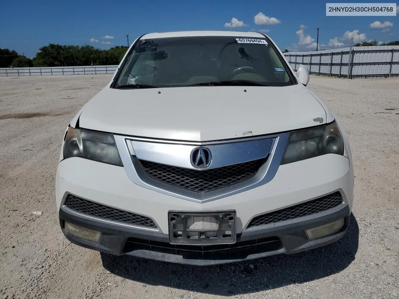 2012 Acura Mdx Technology VIN: 2HNYD2H30CH504768 Lot: 69769494