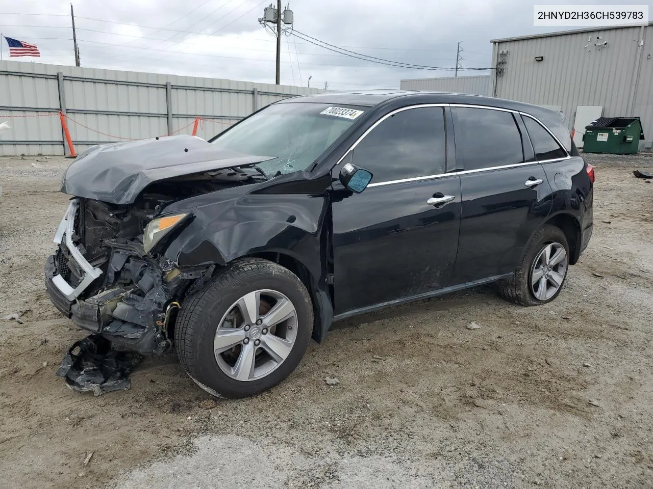 2012 Acura Mdx Technology VIN: 2HNYD2H36CH539783 Lot: 70023374