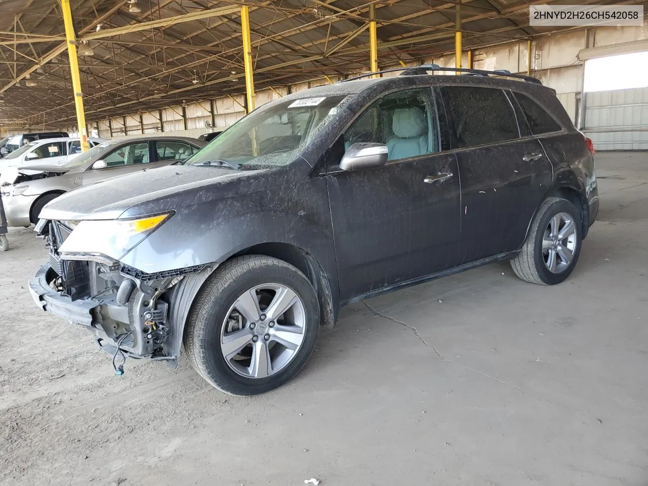 2012 Acura Mdx VIN: 2HNYD2H26CH542058 Lot: 70302144