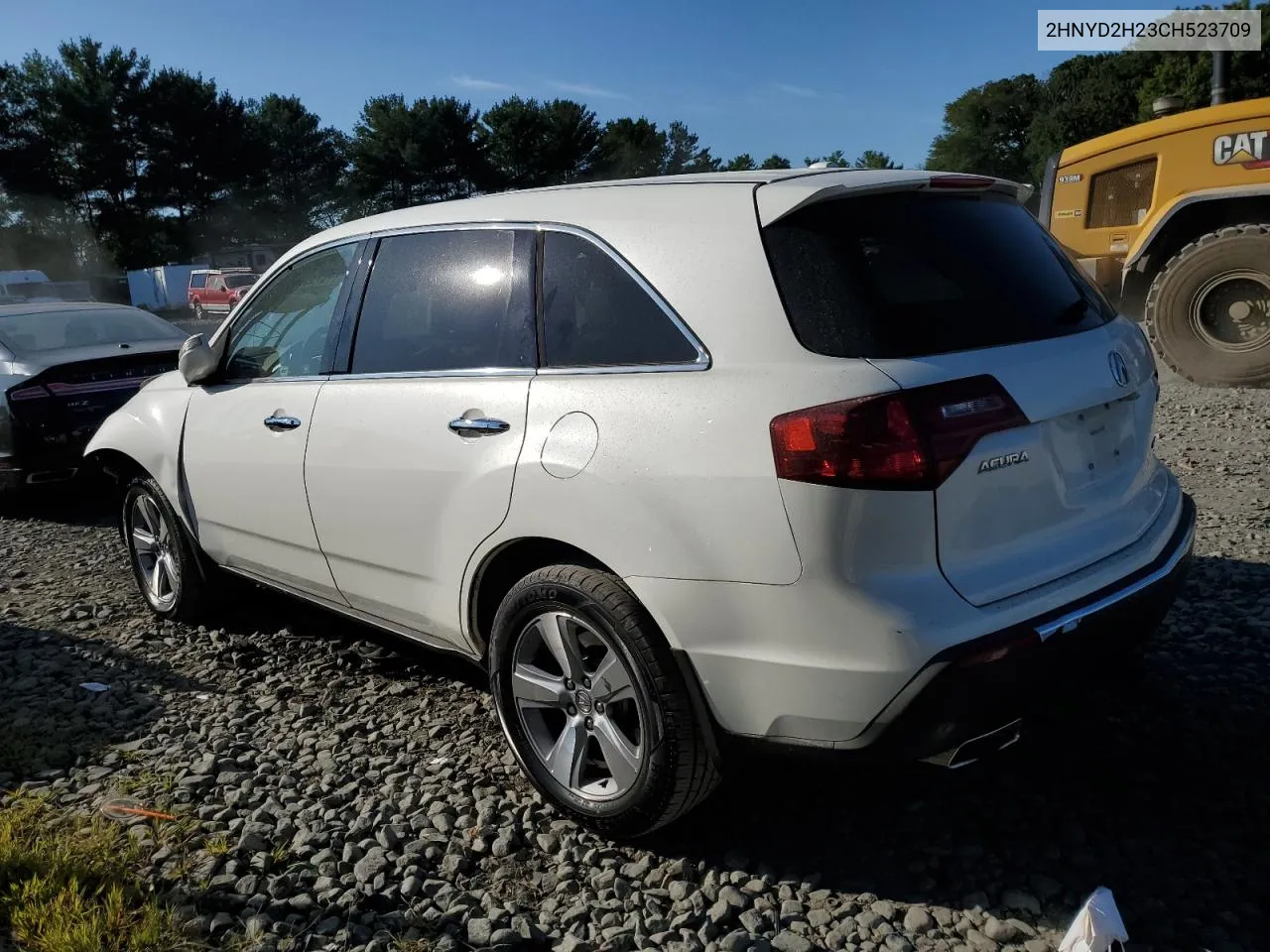 2012 Acura Mdx VIN: 2HNYD2H23CH523709 Lot: 70750494