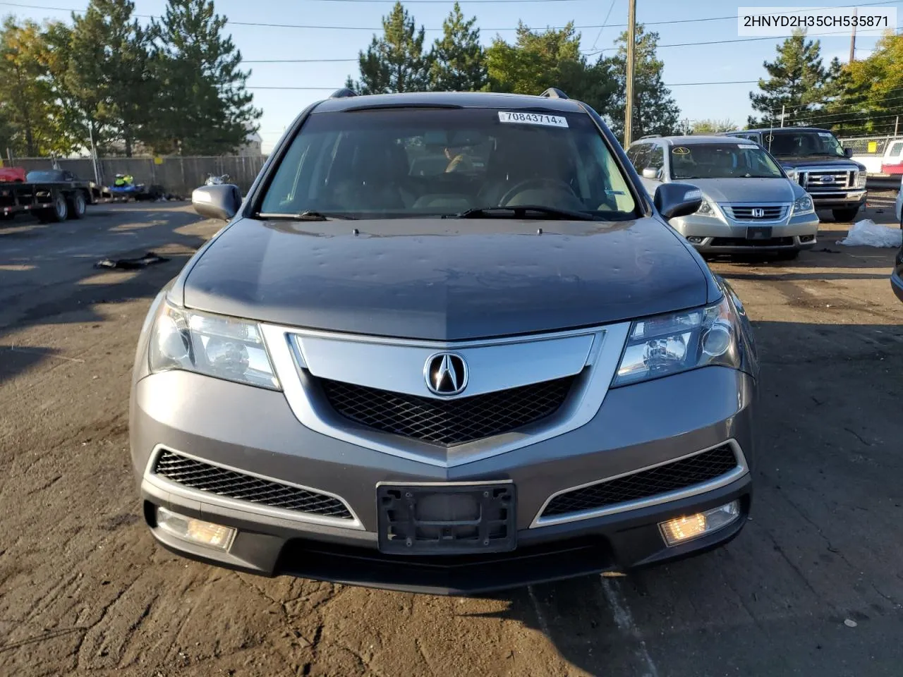 2012 Acura Mdx Technology VIN: 2HNYD2H35CH535871 Lot: 70843714