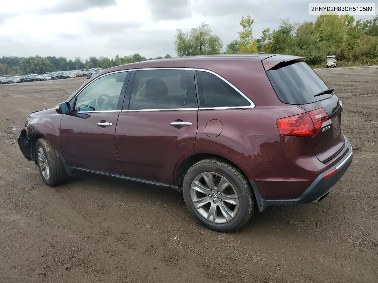 2012 Acura Mdx Advance VIN: 2HNYD2H83CH510589 Lot: 70902474