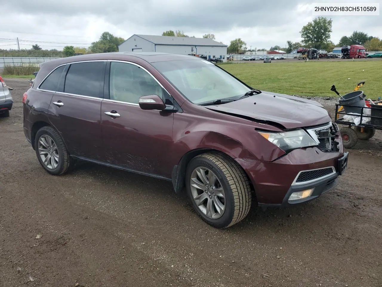 2012 Acura Mdx Advance VIN: 2HNYD2H83CH510589 Lot: 70902474