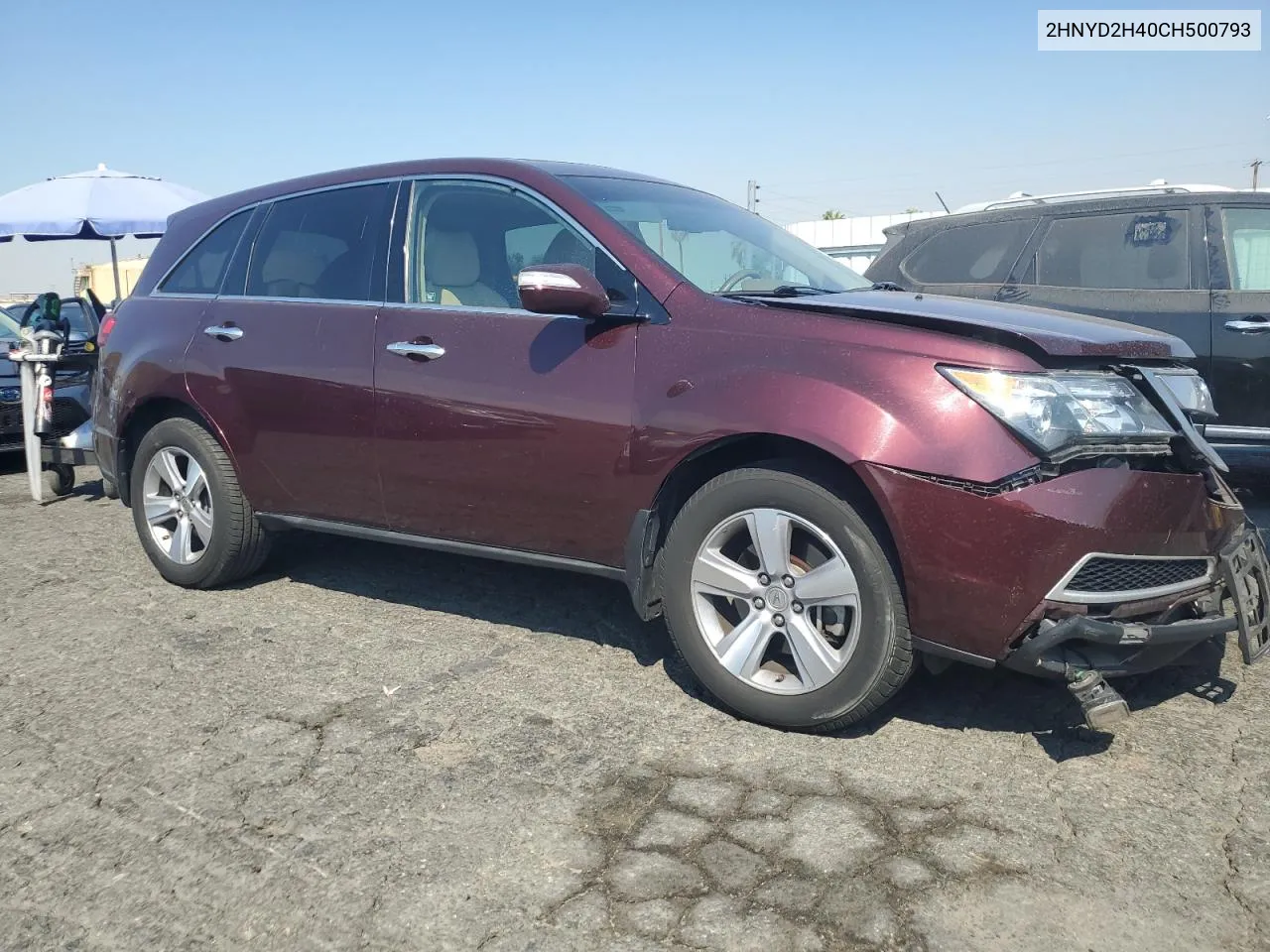 2012 Acura Mdx Technology VIN: 2HNYD2H40CH500793 Lot: 70918364