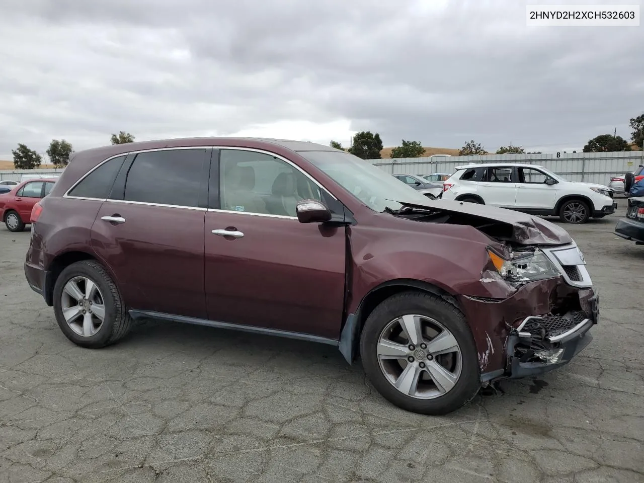 2012 Acura Mdx VIN: 2HNYD2H2XCH532603 Lot: 71398034