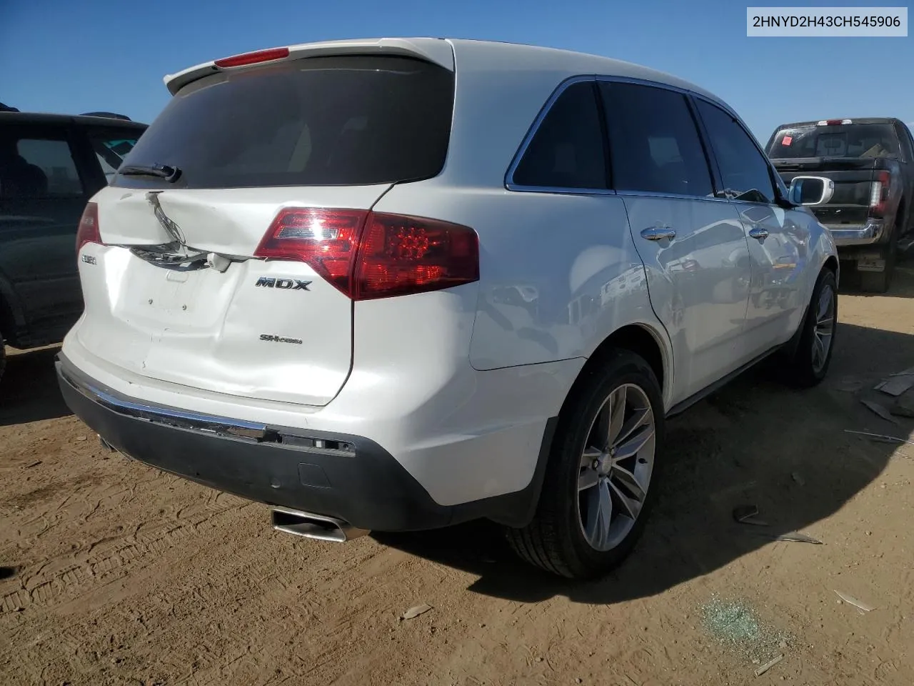 2012 Acura Mdx Technology VIN: 2HNYD2H43CH545906 Lot: 72268934