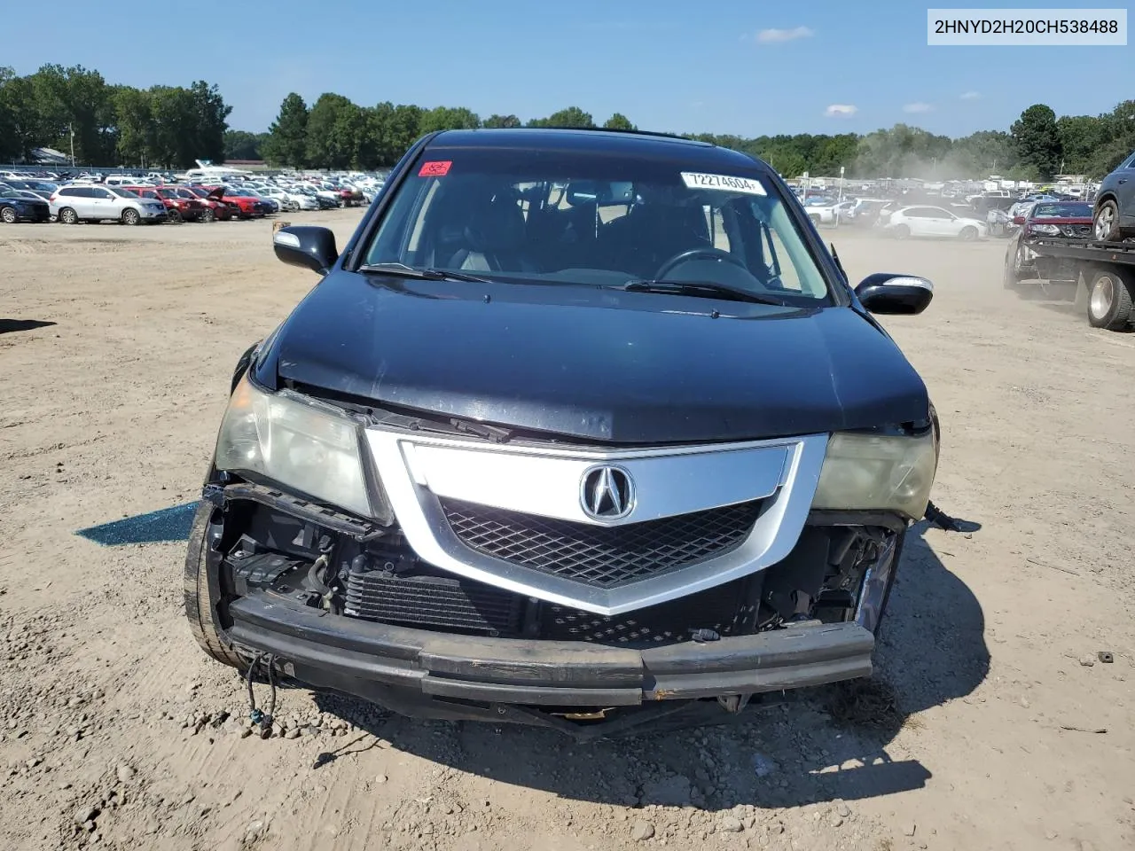 2012 Acura Mdx VIN: 2HNYD2H20CH538488 Lot: 72274604