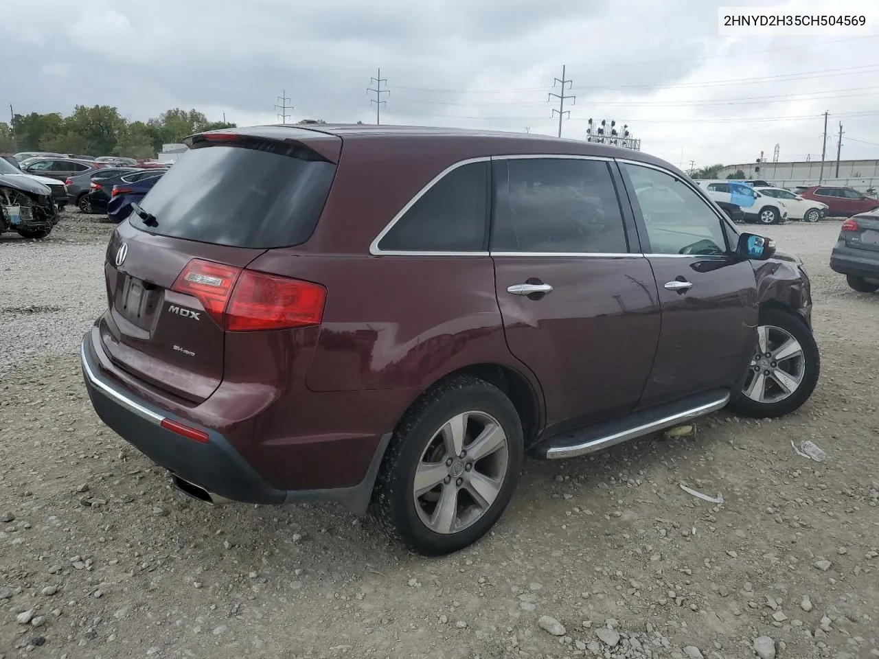 2012 Acura Mdx Technology VIN: 2HNYD2H35CH504569 Lot: 72857154