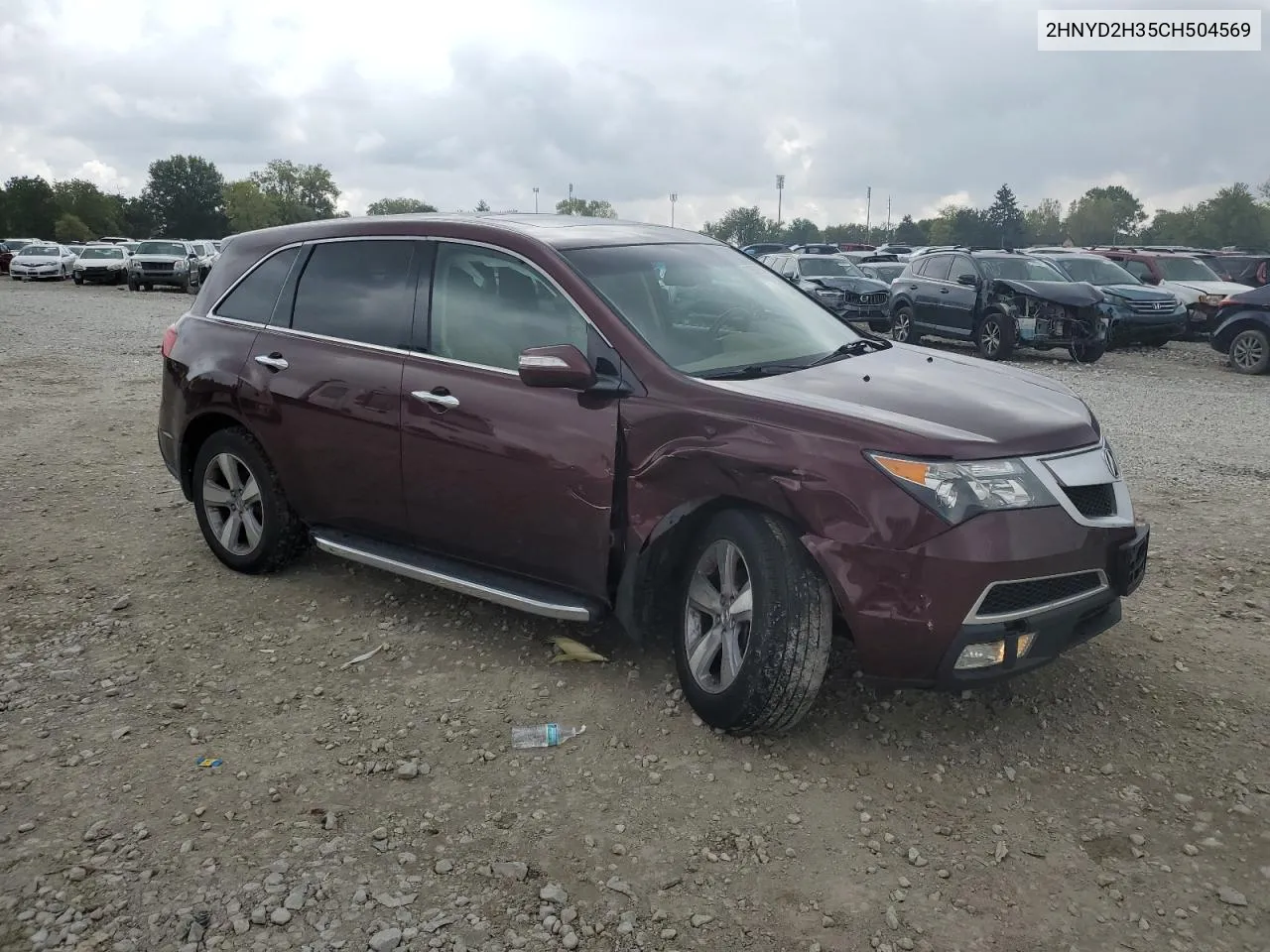 2012 Acura Mdx Technology VIN: 2HNYD2H35CH504569 Lot: 72857154