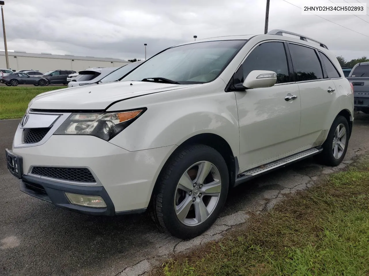 2012 Acura Mdx Technology VIN: 2HNYD2H34CH502893 Lot: 74115394