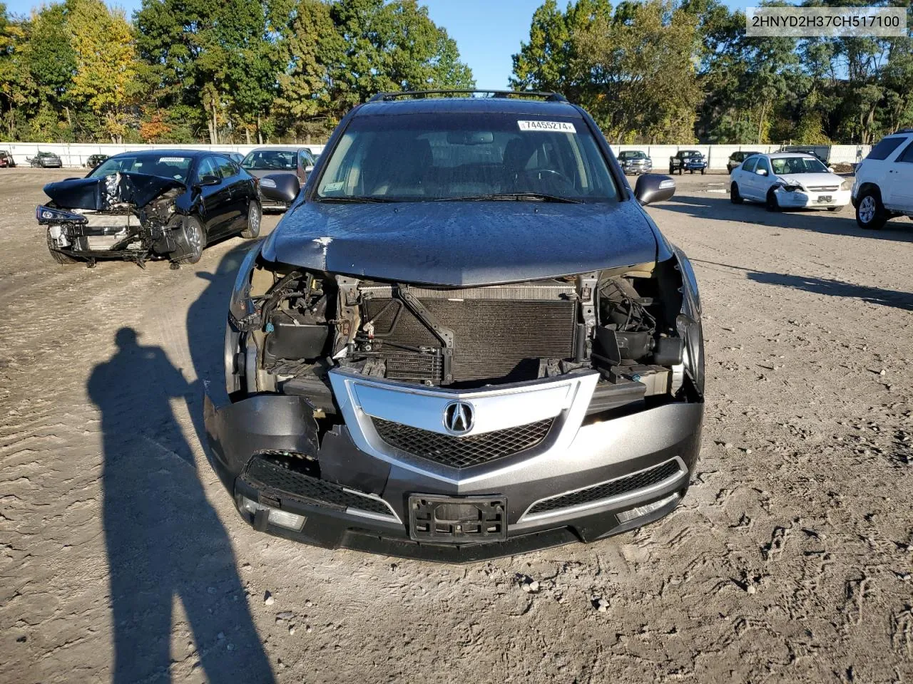 2012 Acura Mdx Technology VIN: 2HNYD2H37CH517100 Lot: 74455274