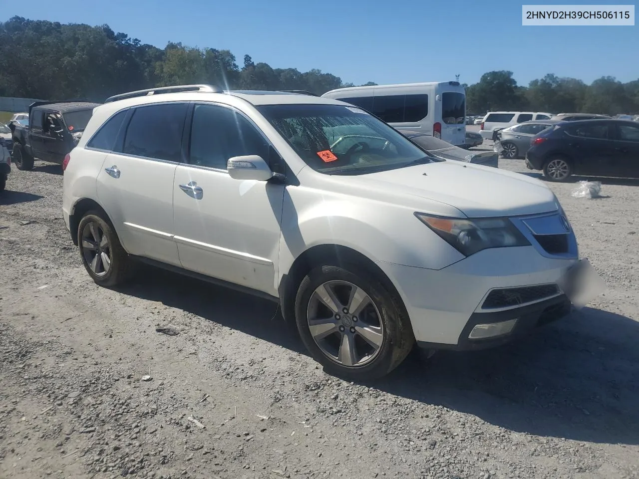 2012 Acura Mdx Technology VIN: 2HNYD2H39CH506115 Lot: 74518184